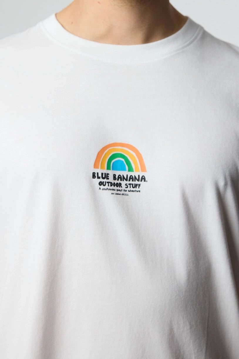 WHITE RAINBOW TEE
