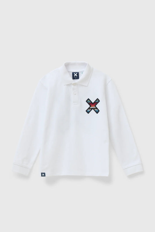 POLO MANGA LARGA KIDS CLASSIC BLANCO