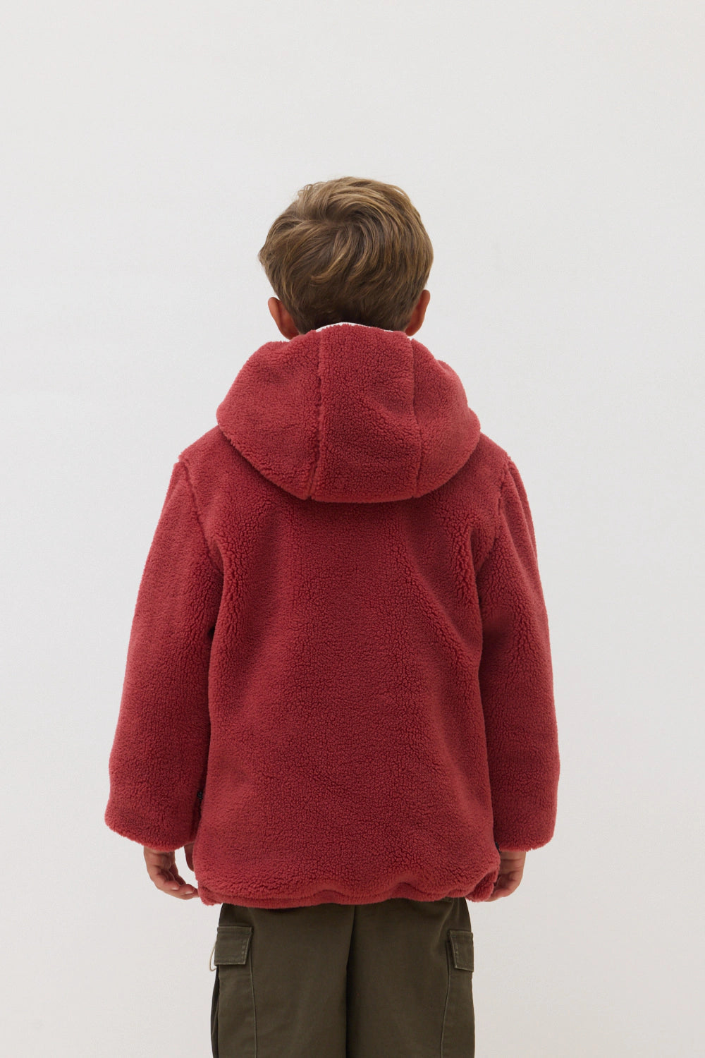 SUDADERA CON CAPUCHA POLAR KIDS BARRY WINE