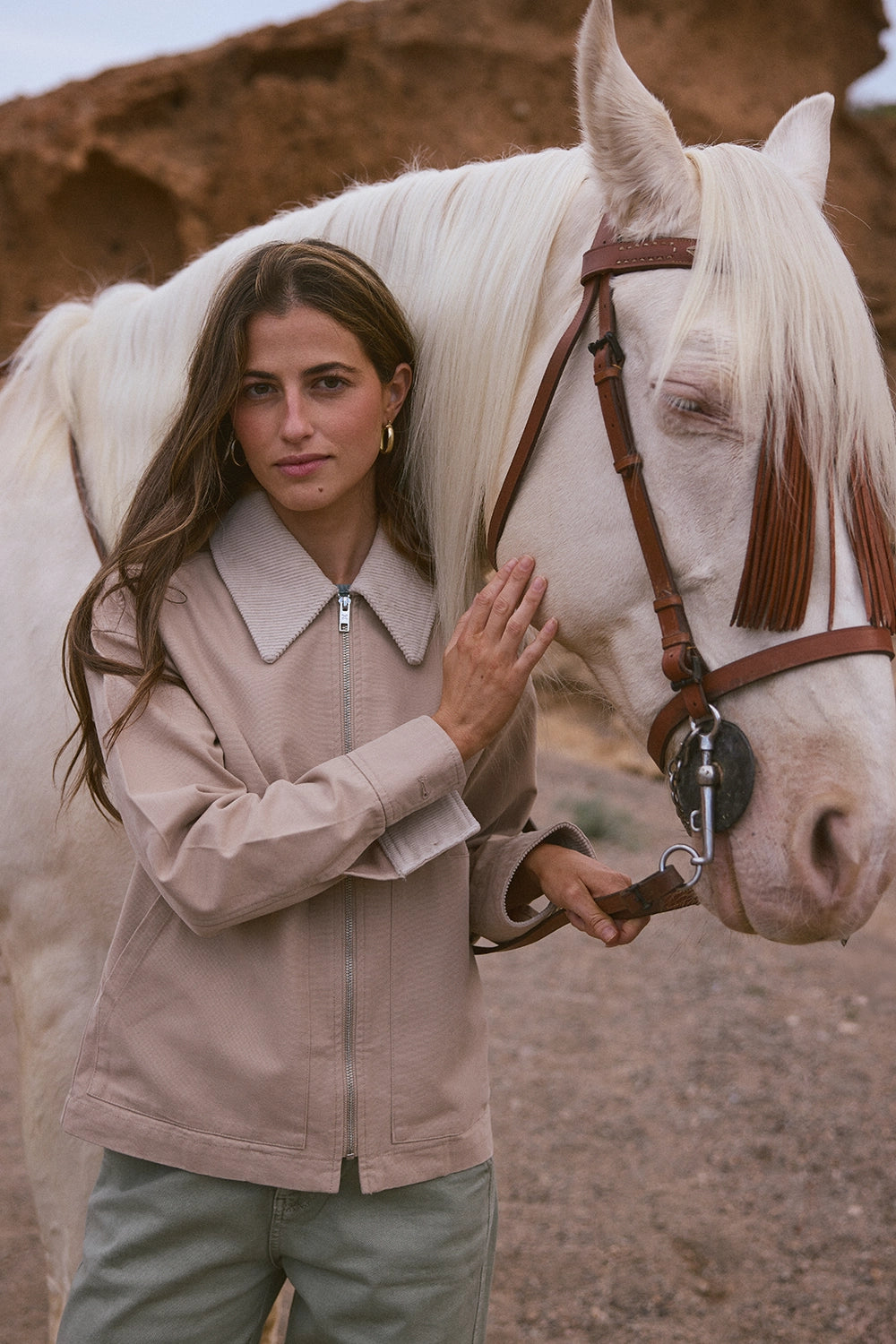 CHAQUETA BLOUSON MUJER CAMEL