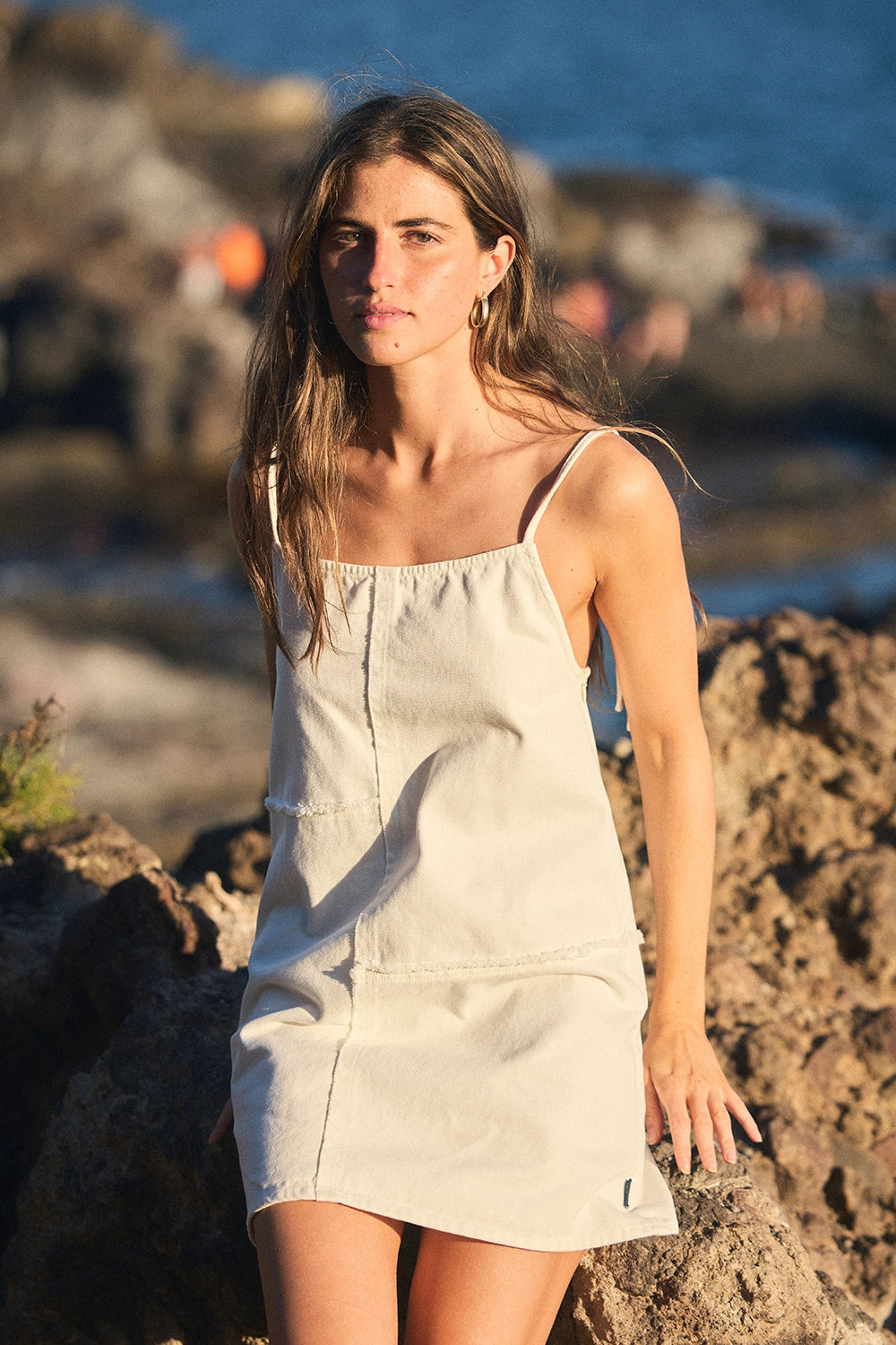 VESTIDO CORTO MUJER TEAR BLANCO ROTO