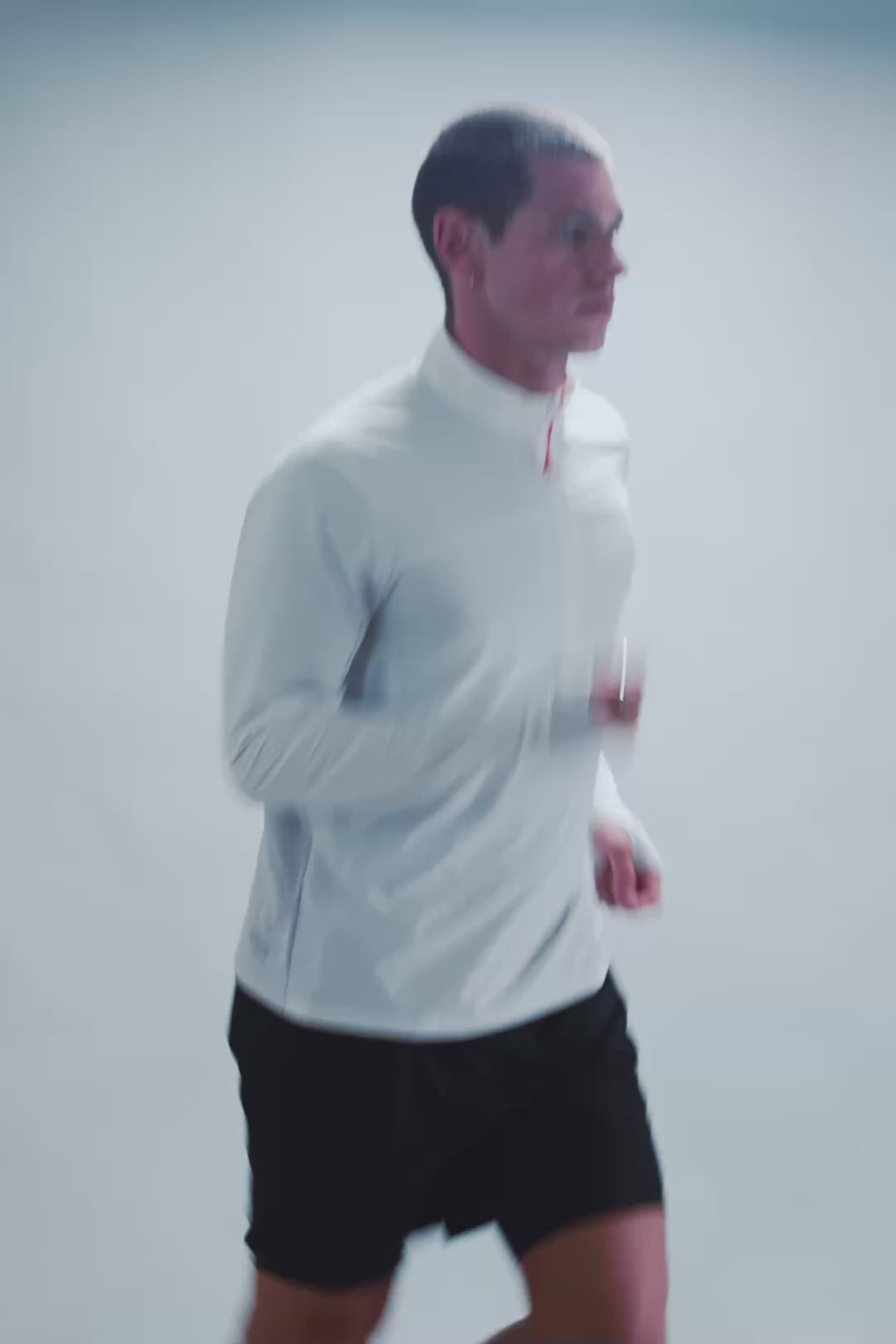 SUDADERA HALF ZIP IN BLANCA thumbnail